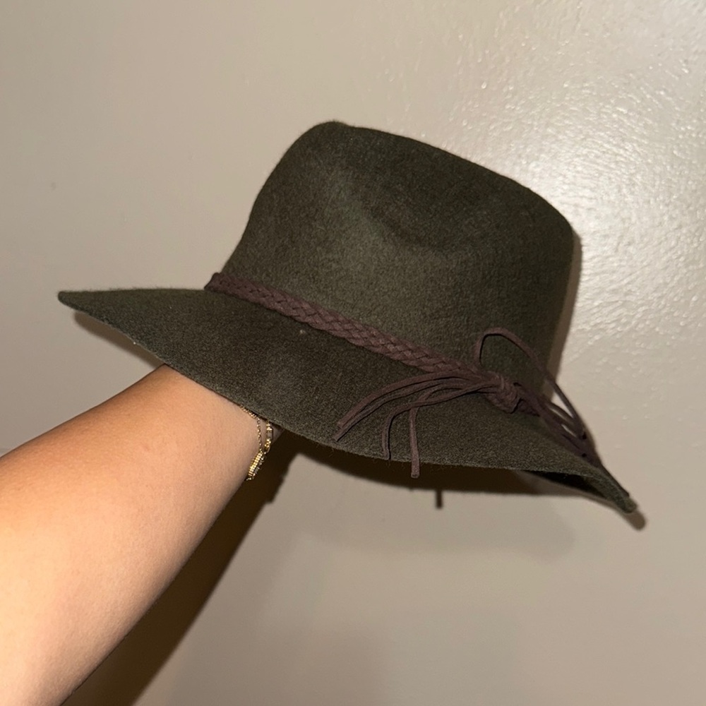Olive Green Fedora Hat